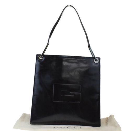 Authentic Gucci Leather Shoulder Bag Black: Brand: Gucci Pattern: Plain Material: Leather Country/Region of Manufacture: Italy Style: Shoulder bag Personalized: No Color: Black Year Manufactured: Pre-1920 Department: Women UPC: N/A All Bidhaus 