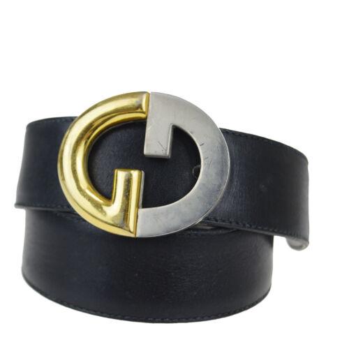 Authentic GUCCI GG Logo Buckle Belt Leather Black # 60: Condition: \nPre-owned: An item that has been used or worn previously. See the sellerâ€™s listing for full details and description of any imperfections.\nSee all condition definitions- opens in a
