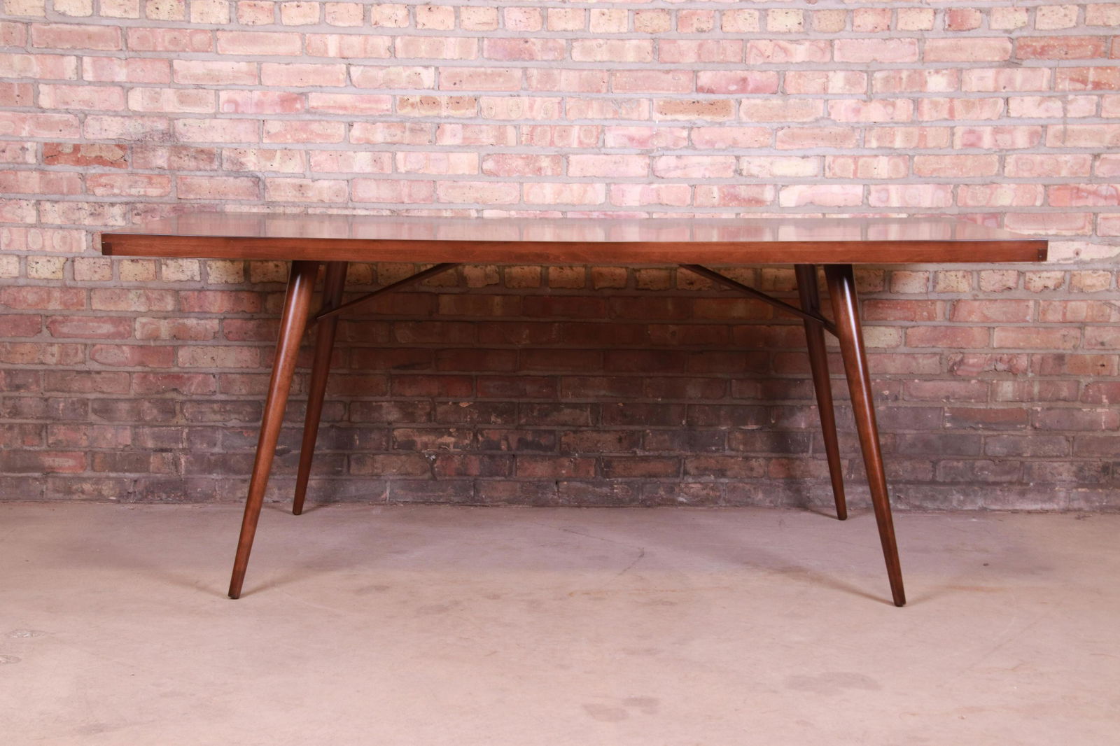 Paul McCobb Planner Group Mid-Century Modern Birch: An exceptional minimalist mid-century modern birch dining table By Paul McCobb for Winchendon Furniture "Planner Group" USA 1950s Measures: 72"W x 36"D x 29"H. Newly refinished. Excellent condition. D