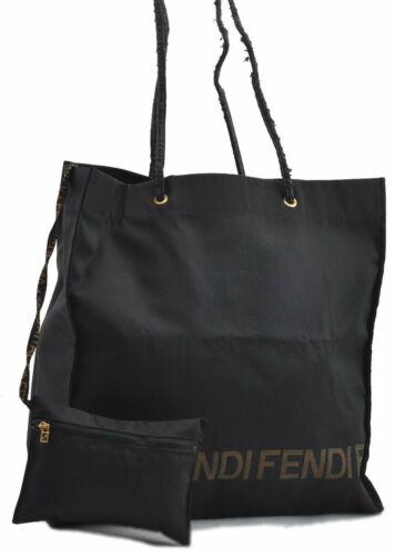 Authentic FENDI Nylon Shoulder Tote Bag Black: Brand: FENDI Bag Height: 15inches (38cm) Material: Nylon/Leather Bag Depth: 5.5inches (14cm) Style: Tote Bag MPN: Does not apply Color: Black Serial Number: 230626423089 Department: Women Bag Length: 