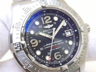 Authentic Breitling A179B72PRS Super Ocean Steelfish: Breitling A179B72PRS Super Ocean Steelfish Automatic SS Men's Watch Model:: A179B72PRS (A17390) size: Case diameter approx. 44 mm arm circumference approx. 21 cm Material: stainless Dial: black All Bi