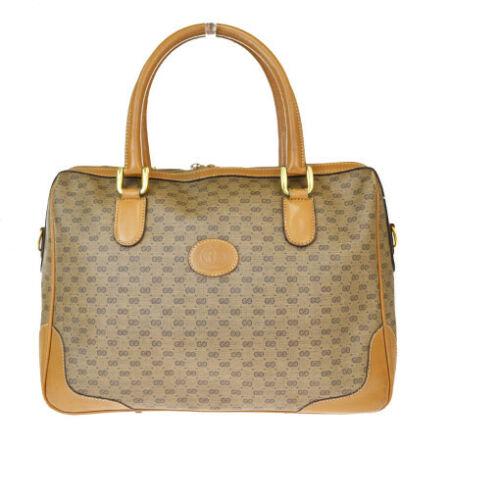 Authentic Gucci Micro GG Pattern PVC Leather Handbag: Brand: Gucci Closure: Zipper Material: PVC Leather Country/Region of Manufacture: Italy Style: Handbag Personalize: No Color: Beige Year Manufactured: Pre-1920 Department: Women UPC: N/A All Bidhaus i