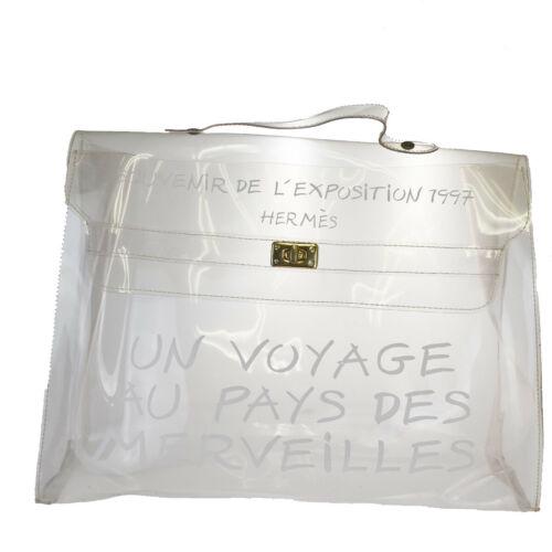 Authentic HERMES Vinyl Kelly 40 Hand Beach Bag SOUVENIR: Condition: \nPre-owned: An item that has been used or worn previously. See the sellerâ€™s listing for full details and description of any imperfections.\nSee all condition definitions- opens in a