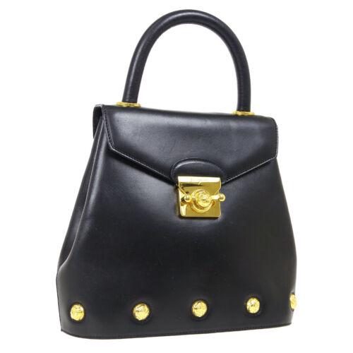 Authentic Salvatore Ferragamo ICON Hand Bag AN211668: Size: Medium Features: Inner Pockets Accents: Lock Color: Black Model: Hand Bag MPN: Does Not Apply Country/Region of Manufacture: Italy Closure: Flap Lock Style: Hand Bag Occasion: Casual Handle Styl