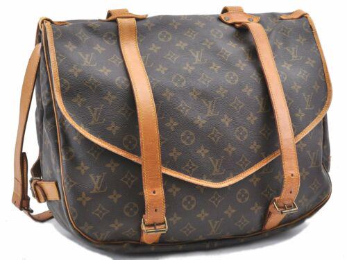 Authentic Louis Vuitton Monogram Saumur 43 Shoulder Bag: Brand: Louis Vuitton Bag Height: 13inches(33cm) Material: Monogram Canvas Bag Depth: 8.5inches(22cm) Style: Shoulder Bag MPN: Does not apply Color: Brown Serial Number: 881VI Department: Women Bag Len