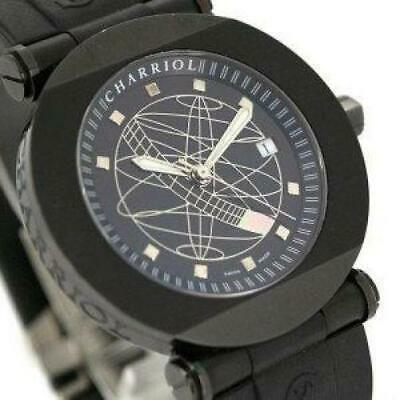 Authentic Charriol aluminum rail CCRA42.15 mens 1000: Brand: CHARRIOL Model name: Aluminum rail 20th anniversary 1000 limited edition model Model: CCRA42.1/5 Material: SS (PVD)/Rubber (Belt: genuine buckle: genuine) Move: self-winding Dial: black Size: M