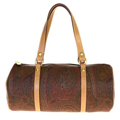 Authentic ETRO Logo Hand Bag Paisley PVC Leather: Condition: \nPre-owned: An item that has been used or worn previously. See the sellerâ€™s listing for full details and description of any imperfections.\nSee all condition definitions- opens in a