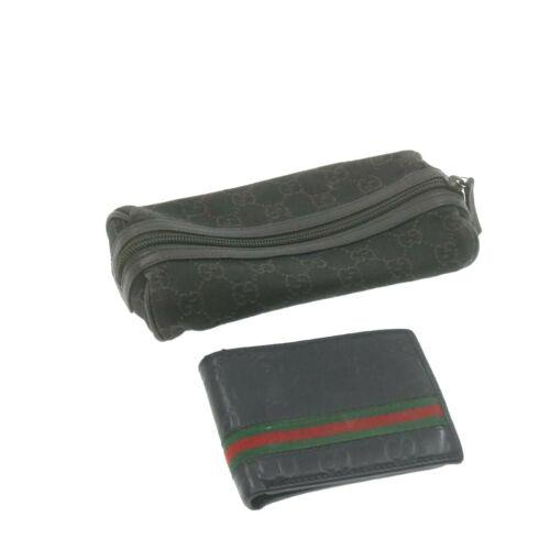Authentic GUCCI Sherry Line GG Canvas Wallet Pouch: Brand: GUCCI Material: Canvas Type: unknown Country/Region of Manufacture: Italy Color: Black Department: Woman UPC: Does not apply EAN: Does not apply All Bidhaus items come with a 100% money-back au