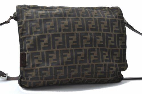 Authentic FENDI Zucca Shoulder Bag Canvas Leather Brown: Brand: FENDI Bag Height: 9.8inches (25cm) Material: Canvas Bag Depth: 2.2inches (5.5cm) Style: Shoulder Bag MPN: Does not apply Color: Brown Serial Number: *614160711002 Department: Women Bag Length: 