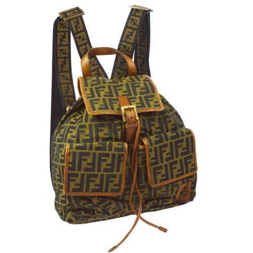 Authentic FENDI Zucca Pattern Backpack Hand Bag Brown: Condition: \nPre-owned: An item that has been used or worn previously. See the sellerâ€™s listing for full details and description of any imperfections.\nSee all condition definitions- opens in a
