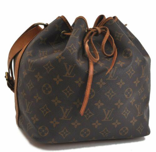 Authentic Louis Vuitton Monogram Petit Noe Shoulder Bag: Brand: Louis Vuitton Bag Depth: 7.5inches(19cm) Material: Monogram Canvas MPN: Does not apply Style: Shoulder Bag Serial Number: 894FC Color: Brown Bag Length: 9.8inches(25cm) Department: Women Strap 