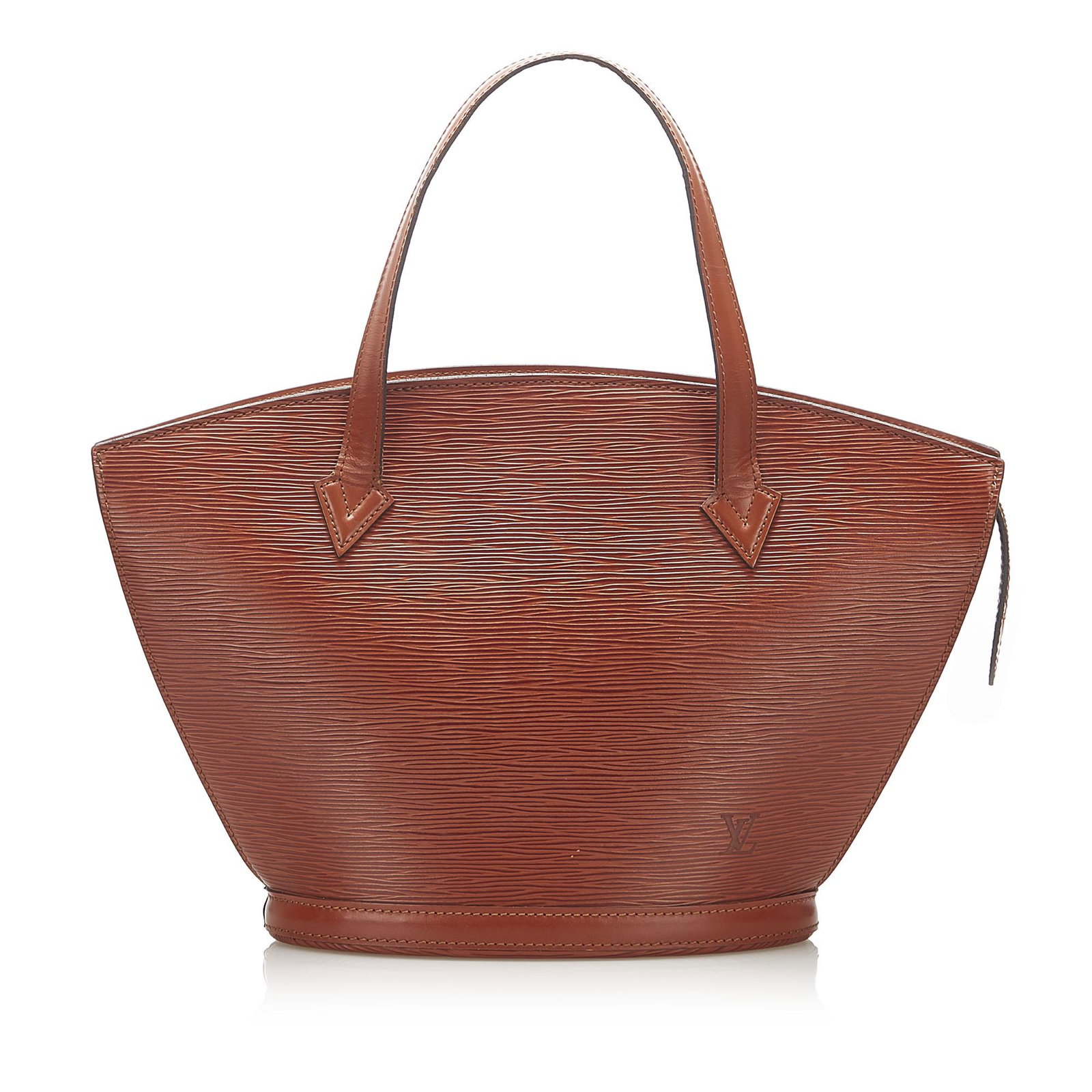 Authentic Louis Vuitton Epi Saint Jacques PM Short: The Saint Jacques features an epi leather body a top zip closure and an interior slip pocket. Brand: Louis Vuitton Model: Epi Saint Jacques PM Short Strap Origin: France Category: Bags Color: Brown St
