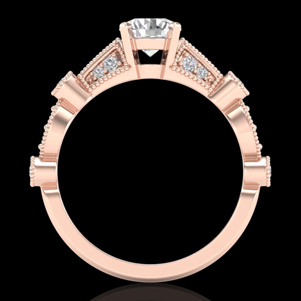 1.03 ctw VS/SI Diamond Solitaire Art Deco Ring 18k Rose: 1.03 ctw VS/SI Diamond Solitaire Art Deco Ring 18k Rose Gold Designer Brand Luxury Jewelrymade in the USA Suggested Retail Price: $11200 . Item: Diamond Wedding Ring Total Gem weight: 1.03 carats Met
