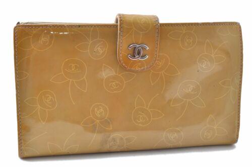 Authentic CHANEL Enamel CC Logo Flower Motif Long: Brand: CHANEL Country/Region of Manufacture: Italy Material: Enamel Bag Height: 4.3inches(11cm) Style: Wallet Bag Depth: 0.8inches(2cm) Color: Yellow MPN: Does not apply Department: Women Serial Numbe