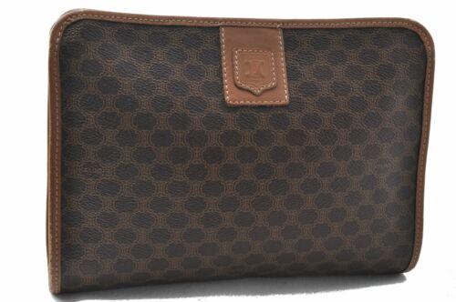 Authentic CELINE Macadam Pattern Clutch Bag PVC Leather: Brand: CELINE Bag Height: 6.7inches(17cm) Material: PVC/Leather Bag Depth: 1.8inches(4.5cm) Style: Clutch Bag MPN: Does not apply Color: Brown Serial Number: M06 Department: Women Bag Length: 9.1inche