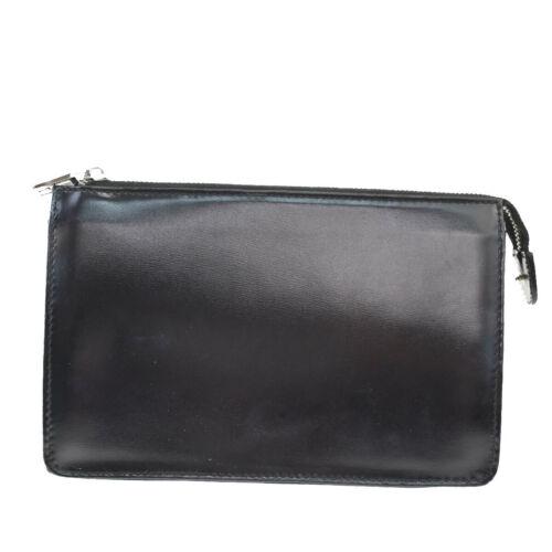 Authentic Gucci Leather Pouch Black: Brand: Gucci Material: Leather Color: Black Closure: Zipper Department: Women Country/Region of Manufacture: Italy Style: Casual Personalized: No Pattern: Plain UPC: N/A All Bidhaus items come with a 