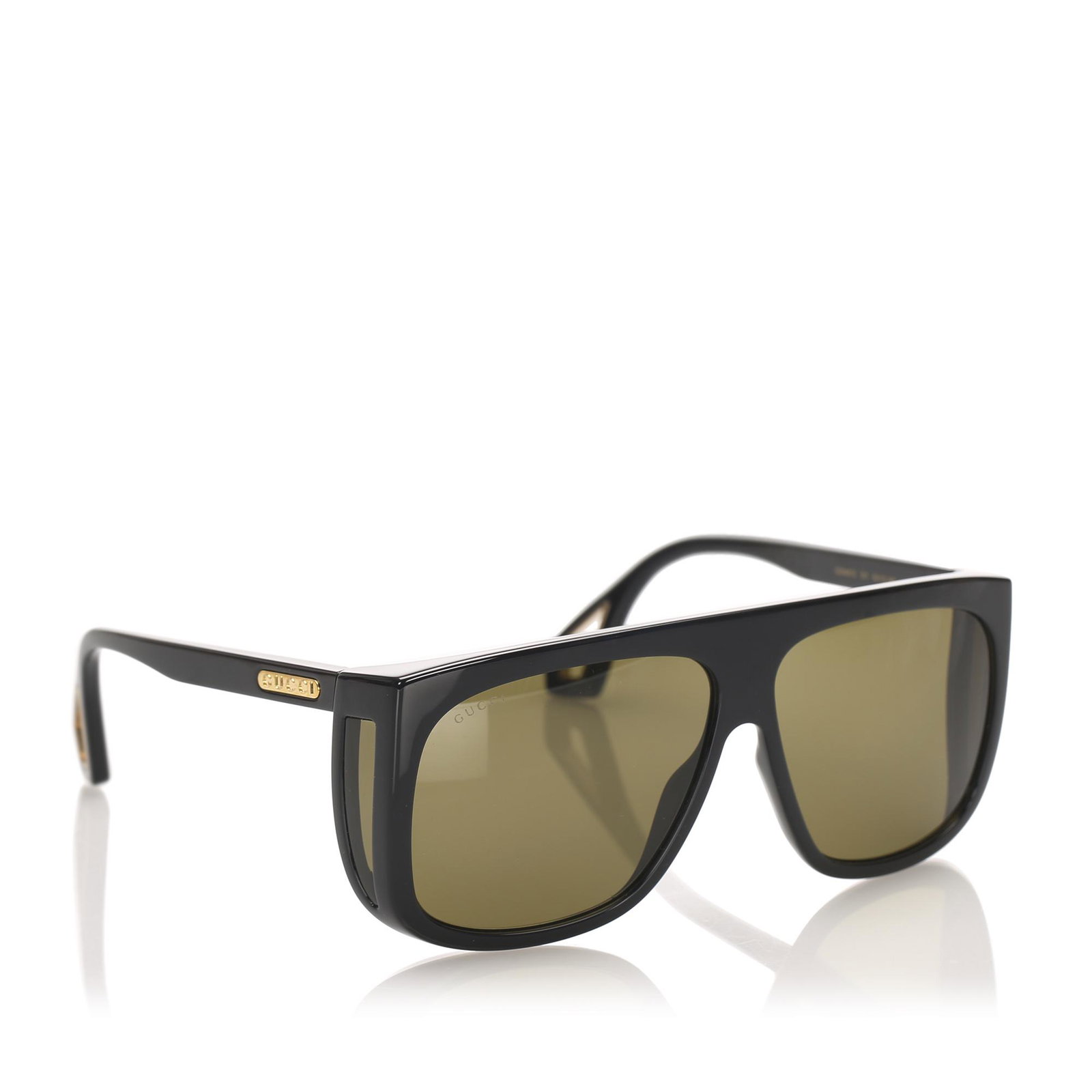 Authentic Gucci Square Tinted Sunglasses: These sunglasses feature an acetate body and tinted lenses. Brand: Gucci Model: Square Tinted Sunglasses Origin: Italy Category: Accessories Color: Black Style: Others Material: Plastic Condition: B+ 