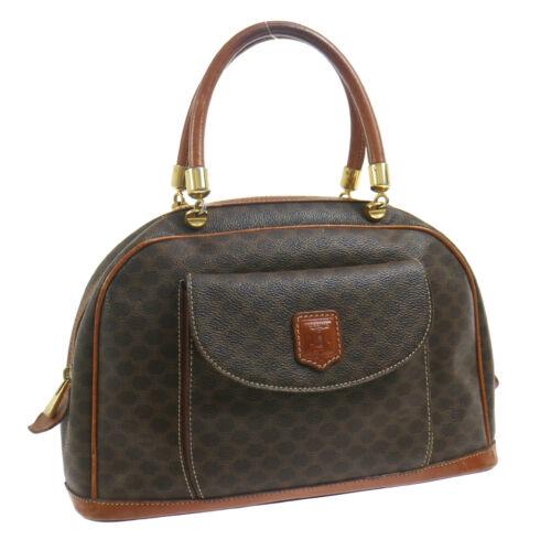 Authentic CELINE Macadam Pattern Hand Bag MC97/2 Purse: Size: Medium Features: Inner Pockets Accents: Logo Color: Brown Model: Hand Bag MPN: Does Not Apply Country/Region of Manufacture: Italy Closure: Zipper Style: Hand Bag Occasion: Casual Handle Style: