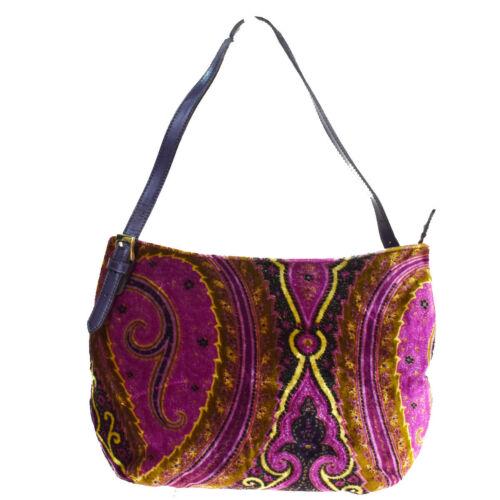 Authentic Etro Paisley Women's Velvet Handbag Purple: Brand: Etro Closure: Zipper Material: Velvet Occasion: Business Style: Handbag Country/Region of Manufacture: Italy Color: Purple Personalize: No Department: Women Year Manufactured: 2020-2029 UPC: N/