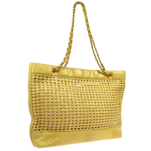 Authentic CHANEL CC Logos Chain Shoulder Tote Bag Purse: Condition: \nPre-owned: An item that has been used or worn previously. See the sellerâ€™s listing for full details and description of any imperfections.\nSee all condition definitions- opens in a