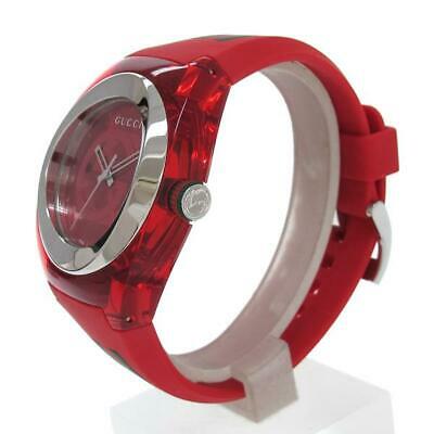 Authentic Gucci Sink 46mm 137.1 Unisex Stainless Quartz: Brand: Gucci Rank A Model: 137.1 Size 46mm Material SS Stainless Remarks Quartz Gender unisex comment Sporty and fashionable Gucci sporty casual watch "Sink" has arrived The rubber belt has a web (gre