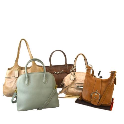 Authentic COACH 5 Pile Set Shoulder Hand Bag Leather: Size: Medium Brand: COACH Department: Women Bag Depth: Are not listed because the mixed. Style: Shoulder Hand Bag Bag Width: Are not listed because the mixed. Bag Height: Are not listed because the mi