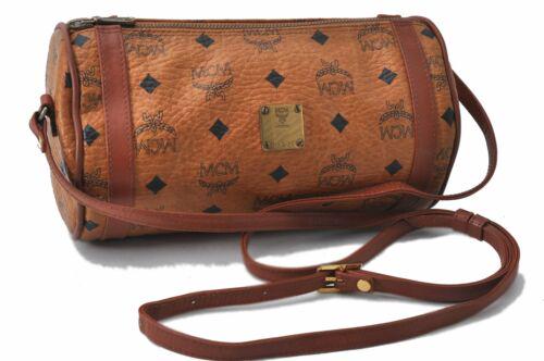 Authentic MCM Cognac Visetos Leather Vintage Shoulder: Brand: MCM Bag Height: 4.9inches (12.5cm) Material: Leather Bag Depth: 4.9inches (12.5cm) Style: Shoulder Bag MPN: Does not apply Color: Brown Bag Length: 9.3inches (23.5cm) Department: Women Strap Dr