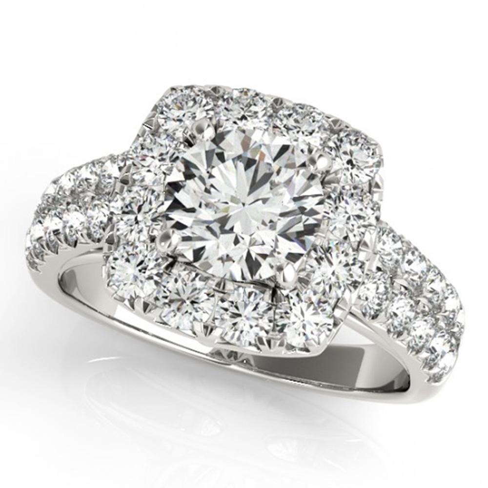 2 ctw Certified VS/SI Diamond Solitaire Halo Ring 14k: 2 ctw Certified VS/SI Diamond Solitaire Halo Ring 14k White Gold Designer Brand Luxury Jewelrymade in the USA Suggested Retail Price: $12400 . Item: Diamond Wedding Ring Total Gem weight: 2 carats Me