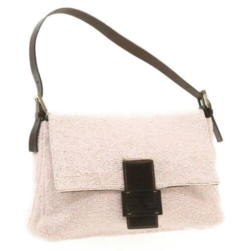 Authentic FENDI Mamma Baguette Shoulder Bag Pink Beads: Size: W30 x H20 x D12cm / Shoulder Drop 18-22cm(Approx) Material: Beads Country/Region of Manufacture: Italy Color: Pink Department: Women Brand: FENDI Style: Shoulder Bag UPC: Does not apply All Bidh