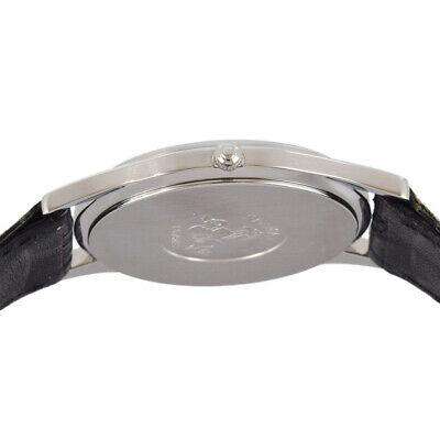 Authentic Omega Seamaster Exterior Polished Quartz: Brand: Omega Genre Men's watch Serial number 1 Size Case diameter: 32 mm Arm circumference (maximum): 19 cm Weight: 23.4g Material Case: SS Bracelet: leather Color Dial: silver Case: Silver Bracelet: