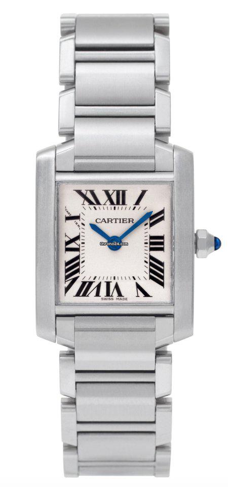 Authentic Cartier Tank FranÃ§aise: Basic Info Brand: Cartier Model: Tank FranÃ§aise Reference number: 2384 Movement: Quartz Case material: Steel Bracelet material: Steel Year of production Unknown Condition Very good (Worn with littl