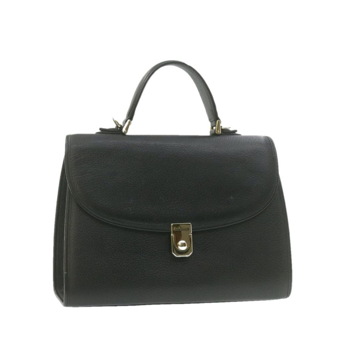 Authentic BURBERRYS Nova Check Hand Bag Black Leather: Brand: BURBERRYS Style: Hand Bag Material: Leather Color: Black Made In: - Size (Inches): W11.02 x H7.87 x D3.93inch(Approx) Exterior Condition: Leather : rubbing Handle : slightly rubbing Metal fitti