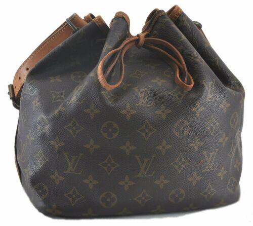 Authentic Louis Vuitton Monogram Petit Noe Shoulder Bag: Brand: Louis Vuitton Style: Shoulder Bag Country/Region of Manufacture: France Type: Shoulder Bag Serial Number: AR0990 Department: Women Bag Length: 9.8inches(25cm) Material: Monogram Canvas Bag Heig