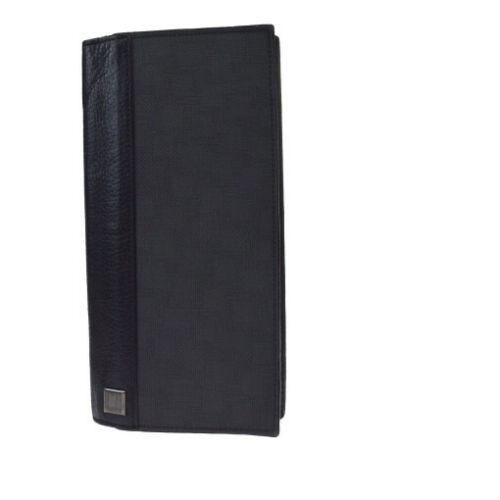 Authentic Dunhill Leather PVC Long Wallet (bi-fold): Brand: Dunhill Material: Leather Type: Wallet Style: Long wallet (bi-fold) Color: Black Country/Region of Manufacture: Unknown Department: Men Modified Item: No UPC: N/A All Bidhaus items come with a