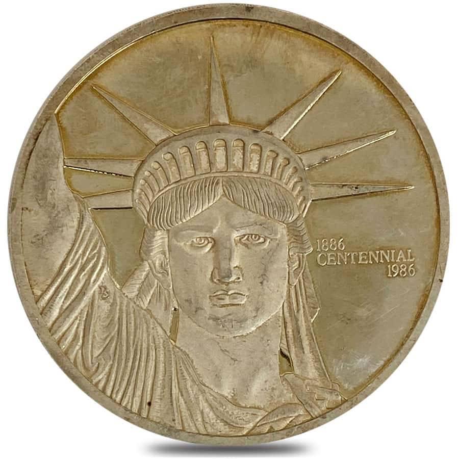 1986 10 oz MTB Liberty Trade Silver Round .9999 Fine -: You are bidding on the total lot which includes 1 of the following item: 1986 10 oz MTB Liberty Trade Silver Round .9999 Fine - Mexican Mint This 1986 10 oz MTB Liberty Trade Silver Round is currently