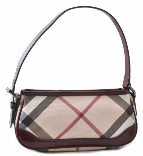 Authentic Burberrys Nova Check Shoulder Hand Bag PVC: Brand: Burberrys Style: Shoulder Bag Country/Region of Manufacture: China Type: Shoulder Bag Bag Length: 10.2inches (26cm) Department: Women Bag Height: 4.7inches (12cm) Material: PVC Bag Depth: 3.1in