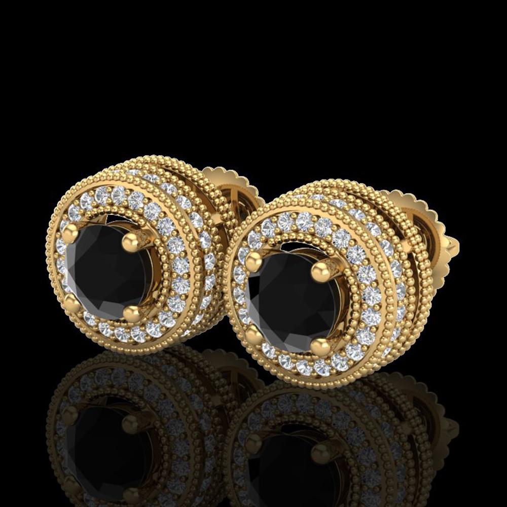 2.09 ctw Fancy Black Diamond Art Deco Stud Earrings 18k: 2.09 ctw Fancy Black Diamond Art Deco Stud Earrings 18k Yellow Gold Designer Brand Luxury Jewelrymade in the USA Suggested Retail Price: $10450 . Item: Diamond Stud Total Gem weight: 2.09 carats Meta