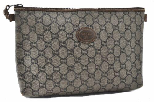 Authentic GUCCI GG Plus Pouch PVC Leather Brown: Brand: GUCCI Country/Region of Manufacture: Italy Material: PVC Bag Height: 6.9inches(17.5cm) Style: Pouch Bag Depth: 2.6inches(6.5cm) Color: Brown MPN: Does not apply Department: Women Bag Length: 10