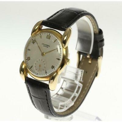 Authentic Universal Geneve K18YG cal.128 Manual Men's: Product information Target: Men's Material: K18YG x leather Dial color: Silver Movement: Manual winding Function / Features: Small seconds Accessories: None (body only) Case size (w): About 33mm Belt