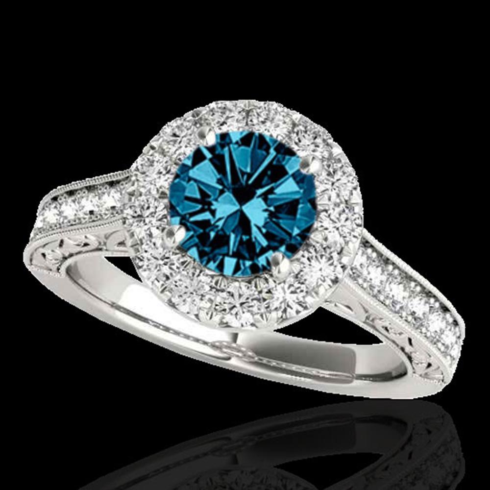 2.22 ctw SI Certified Fancy Blue Diamond Halo Ring 10k: 2.22 ctw SI Certified Fancy Blue Diamond Halo Ring 10k White Gold Designer Brand Luxury Jewelrymade in the USA Suggested Retail Price: $18600 . Item: Diamond Wedding Ring Total Gem weight: 2.22 carats