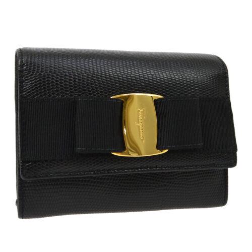 Authentic Salvatore Ferragamo Vara Bow Chain Shoulder: Size: Small Color: Black Accents: Bow Closure: Magnetic Snap Department: Women Brand: Salvatore Ferragamo Style: Shoulder Bag Bag Depth: 2.4 Bag Height: 4.3 Bag Width: 5.9 Material: Leather UPC: Does