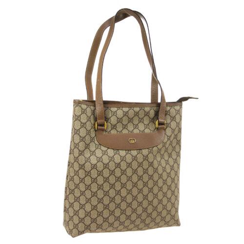 Authentic GUCCI GG Pattern Shoulder Tote Bag Brown PVC: Size: Large Vintage: Yes Accents: Logo MPN: Does not apply Model: Gucci Shoulder Tote Bag Closure: Zip Country/Region of Manufacture: Italy Occasion: Casual Style: Shoulder Tote Bag Brand: GUCCI Bag H