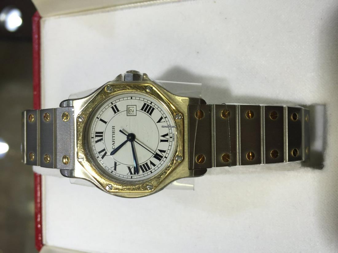 Authentic Cartier Santos Octagon Automatic two-tone: This item qualifies for FREE DOMESTIC SHIPPING to customers in the USA Basic Info Brand: Cartier Model: Santos Movement: Automatic Case material: Gold/Steel Bracelet material: Gold/Steel Year of produ