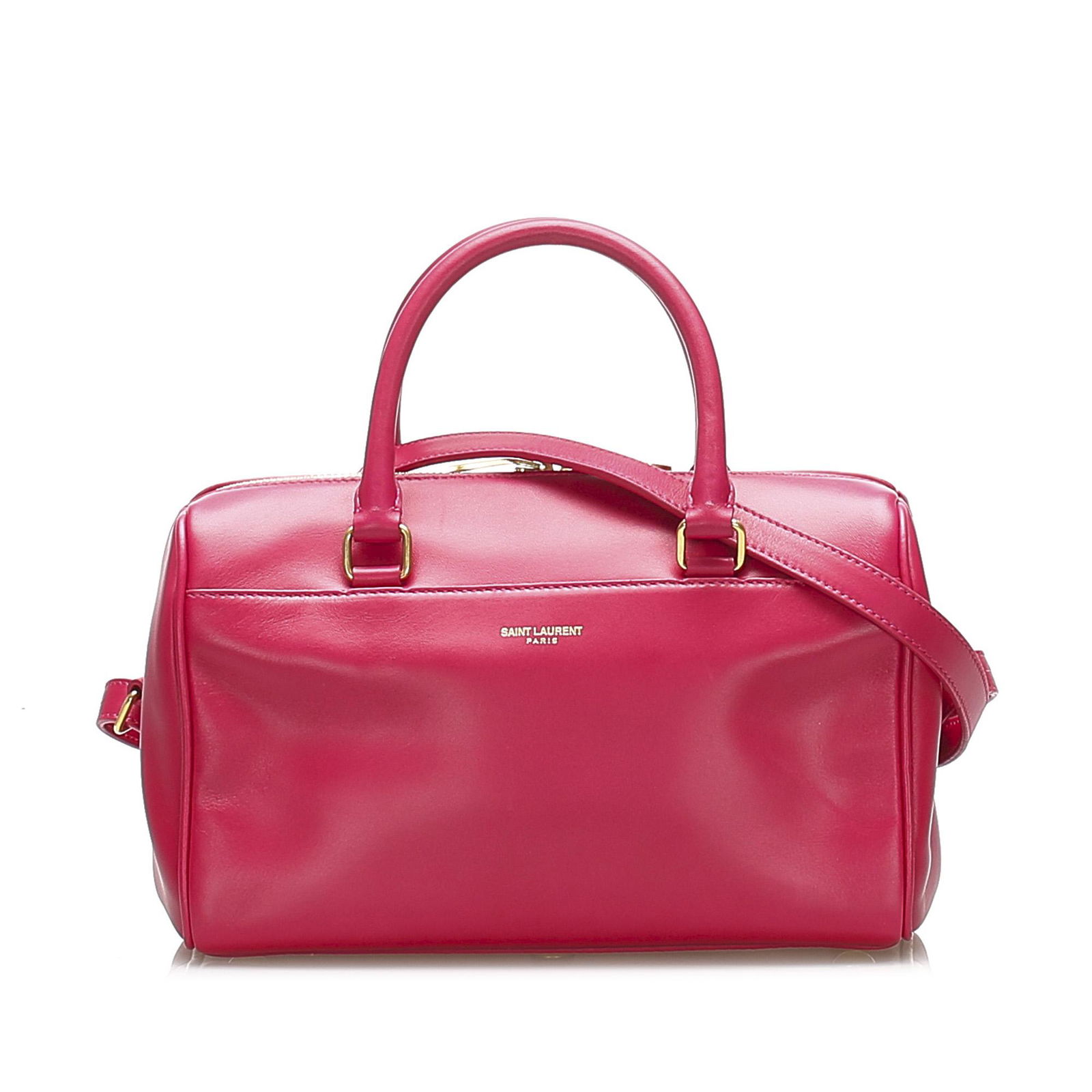 Authentic YSL Classic Baby Duffle Leather Satchel: This item qualifies for FREE DOMESTIC SHIPPING to customers in the USA The Classic Baby Duffle features a leather body rolled leather handles a detachable flat strap a top zip closure and an interior