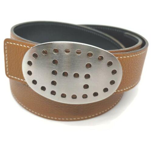 Authentic Hermes BeltEvelyne Reversible Silver-tone: This item qualifies for FREE DOMESTIC SHIPPING to customers in the USA Condition: \nPre-owned: An item that has been used or worn previously. See the sellerâ€™s listing for full details and descr