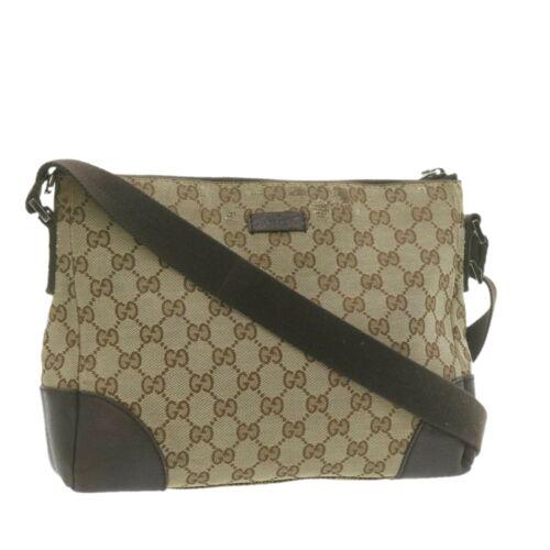 Authentic GUCCI GG Canvas Cross Body Shoulder Bag Beige: This item qualifies for FREE DOMESTIC SHIPPING to customers in the USA Brand: GUCCI Size: W28 x H20 x D9cm / Shoulder Drop 27-58cm(Approx) Color: Beige Country/Region of Manufacture: Italy Material: C