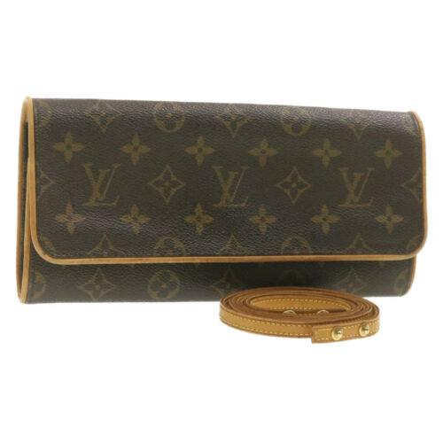 Authentic LOUIS VUITTON Monogram Pochette Twin GM: This item qualifies for FREE DOMESTIC SHIPPING to customers in the USA Size: W24 x H11.5 x D2.5cm / Shoulder Strap Length 137cm(Approx) Product Line: M51852 Country/Region of Manufacture: France Mater