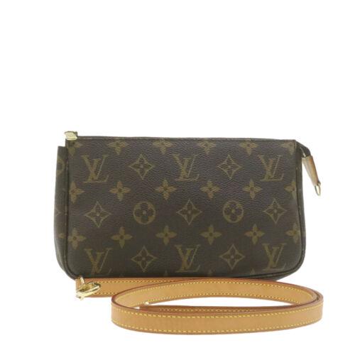 Authentic LOUIS VUITTON Monogram Pochette Accessoires: This item qualifies for FREE DOMESTIC SHIPPING to customers in the USA Brand: LOUIS VUITTON Size: W21 x H13 x D3cm / Shoulder Drop 50cm(Approx) Color: Monogram Country/Region of Manufacture: France Ma