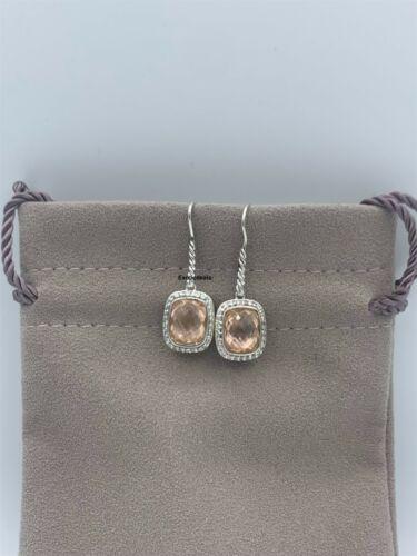 Authentic David Yurman Noblesse 10x8 Morganite &: This item qualifies for FREE DOMESTIC SHIPPING to customers in the USA Metal Purity: 925 parts per 1000 Fastening: Hook Main Stone: Morganite Secondary Stone: Diamond Morganite Metal: Sterling Silver 