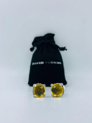 Authentic David Yurman Sterling Silver 9MM Chatelaine: This item qualifies for FREE DOMESTIC SHIPPING to customers in the USA Main Stone: Citrine Fastening: Butterfly Main Stone Creation: Unknown Secondary Stone: Citrine Diamond Metal: Sterling Silver Gen